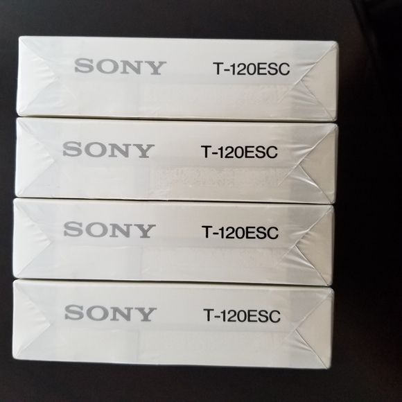 SONY | ES T-120 VHS video tapes sealed lot of 4 - Picture 4 of 5